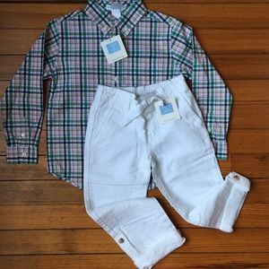 Janie and Jack Size 4T Button Down Shirt/Pants